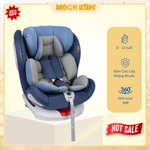 GHẾ Ô TÔ CHO BÉ MOONKIDS 360 (Màu xanh dương)
