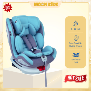 GHẾ Ô TÔ CHO BÉ MOONKIDS 360 (Màu xanh bọt biển)
